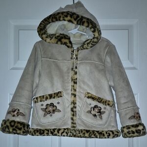 Big Chill Beige Jacket with Leopard Accents